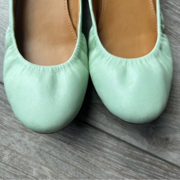 J. Crew Sage Green Soft Leather Ballet Flats - Picture 3 of 15
